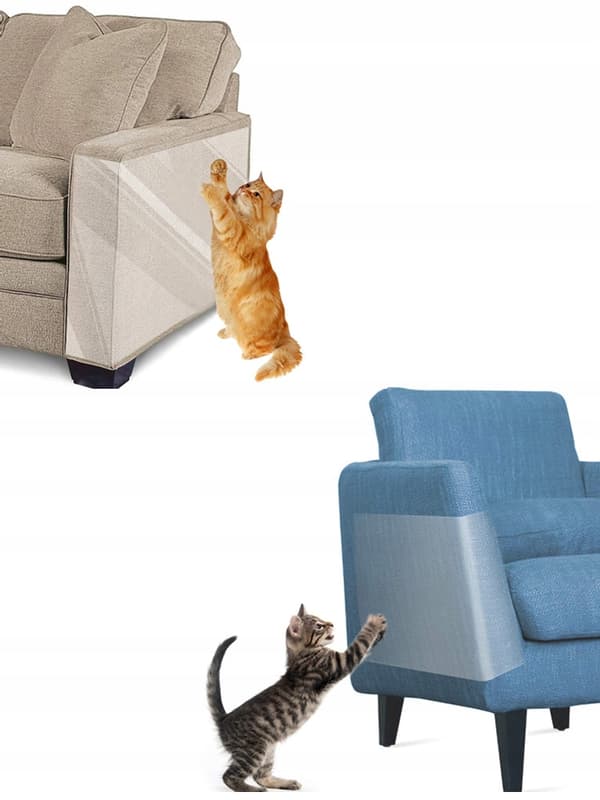 SKYDDSFILM MOT REPSTÄCKNING FÖR SOFFFÅTÖLJER KLOSPÅR KATT XL