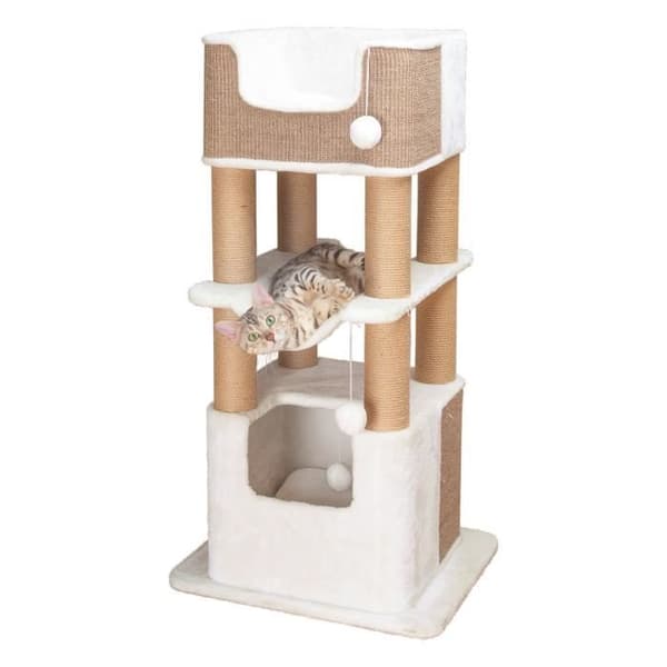 TRIXIE LUCANO Kattträd - 110 cm - Vit/Taupe