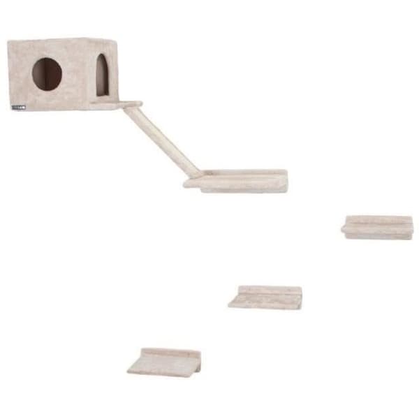 Kattklättervägg - KERBL - Montblanc - 6 element - Trä, sisal, tyg