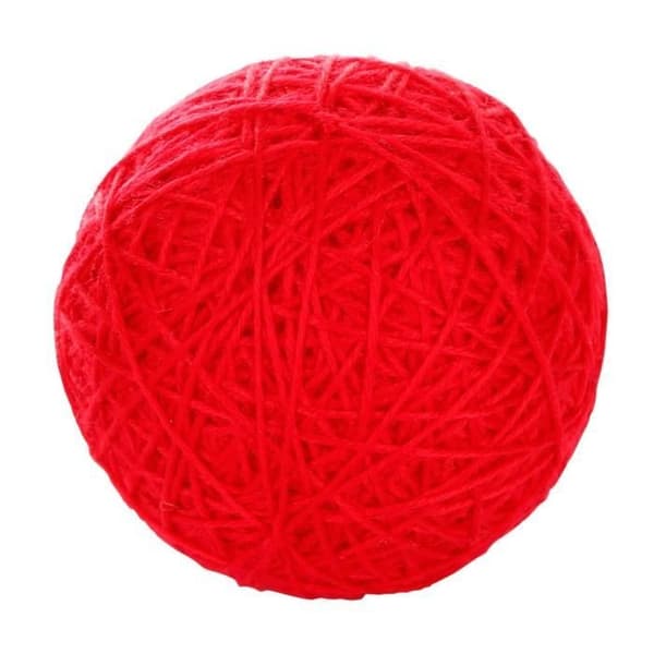 Kerbl ull katt lekboll - röd - 10 cm