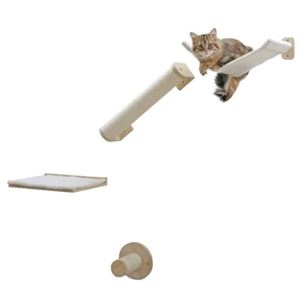 Kerbl Cat klättervägg Alperna 52x14x33 cm Natur och vit 445264