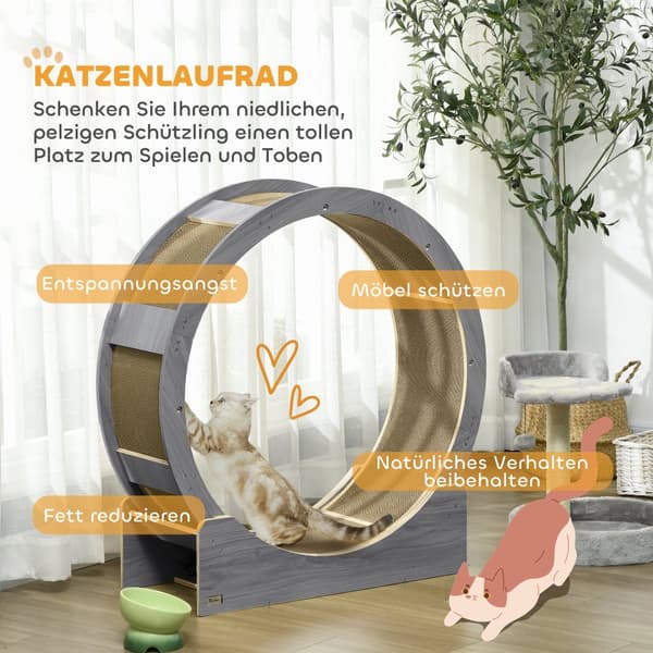Kat Motion Wheel, 91x33.5x94 cm, Grå