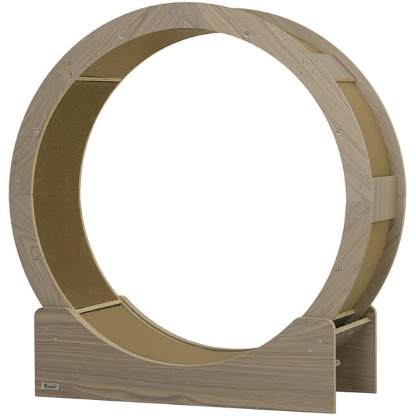 Katträningshjul, Aosom, 91x33.5x94 cm, Valnöt