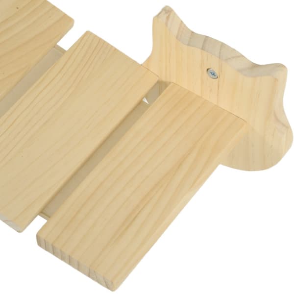 Kattklätterväggset, Steg: Ø10x27,5 cm, Klöspelare: 15,5x12,5x57,5 cm, Stege: 91x22x15,5 cm, Naturträ