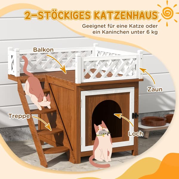 Kattgrotta, 67.5x63x68.5 cm, Brun