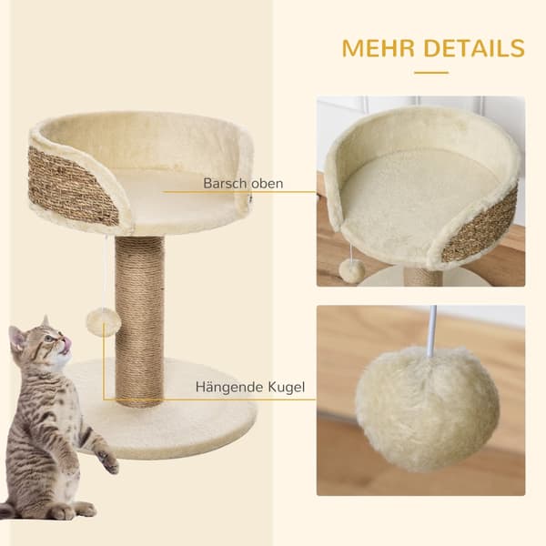 Lille Katte Træ, 40x40x49 cm, Beige