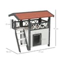 Miniatyrbillede 3 af 9: Kattehus, 77x50x73 cm, Hvid
