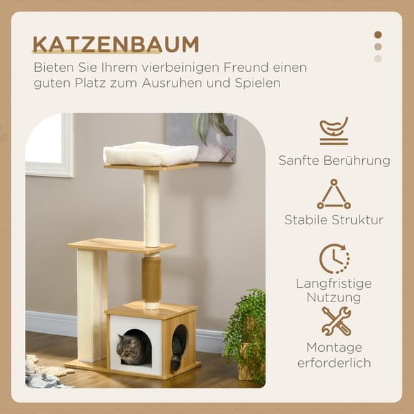 Kradsetræ, 59.5x39.5x114 cm, Eg+Creme