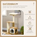Miniatyrbillede 4 af 9: Kradsetræ, 59.5x39.5x114 cm, Eg+Creme