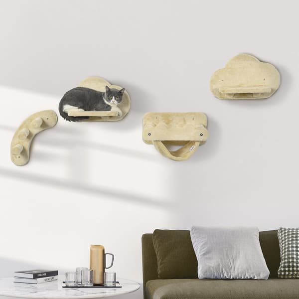 Katte Klatrevæg Sæt, 44x22x28 cm, Beige