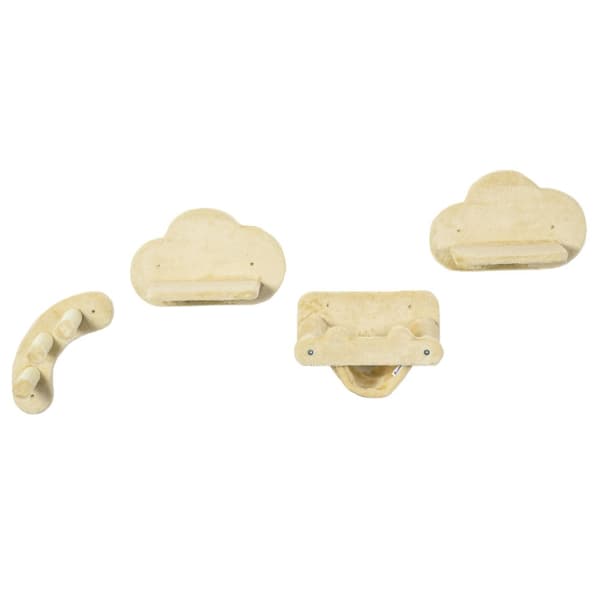 Kattklättervägg Set, 44x22x28 cm, Beige