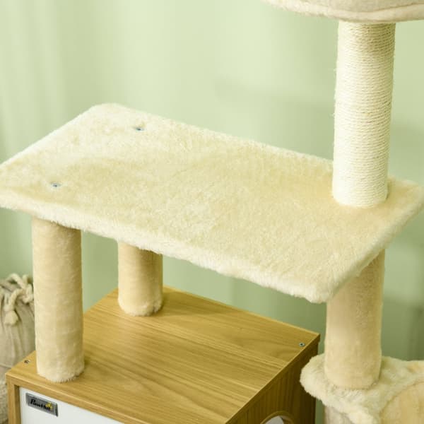 Kissapuu, 48,5P x 48,5L x 141,5K cm, Beige