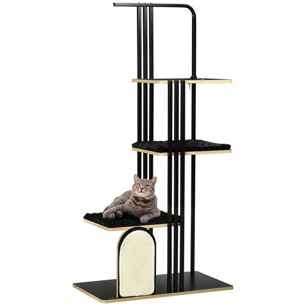 Katte træ, 85x48x170 cm, Sort