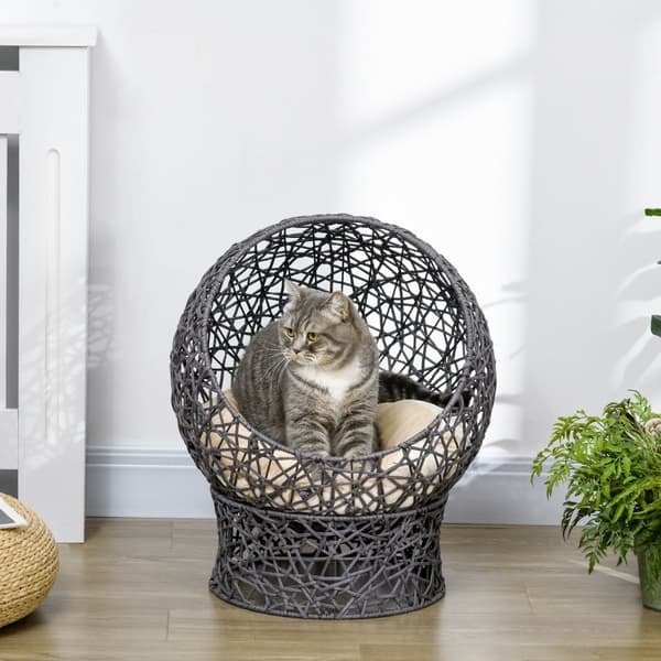 Kattkorg, 50x50x60 cm, Lila & Kräm