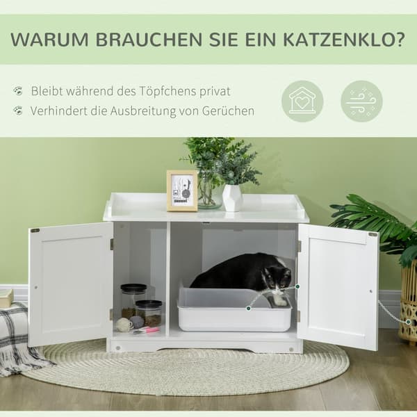 Kattekabinet, 86x48x52 cm, Hvid