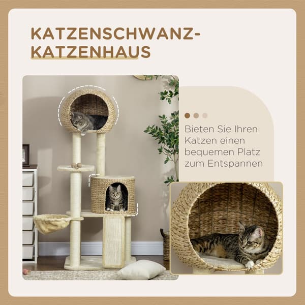 Katträd, 60x60x150 cm, Beige