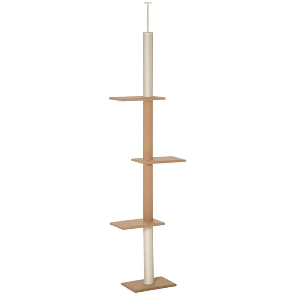 Kissan kiipeilypuu, 43x27x228-260 cm, Khaki