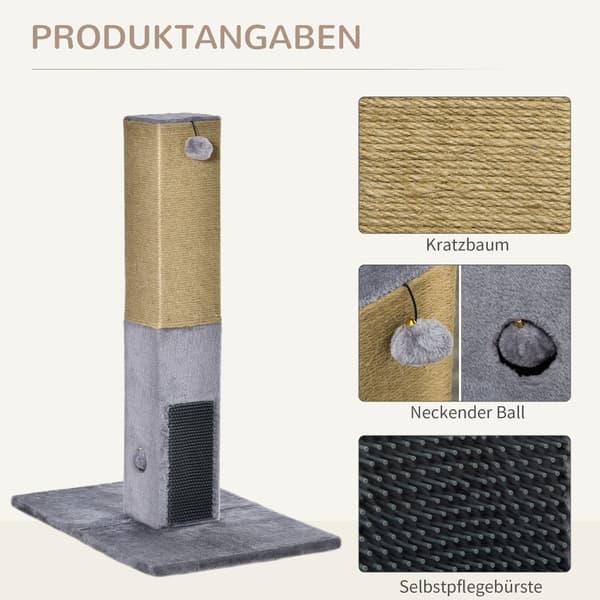 Kradsetræ, 59,5x39x79 cm, Grå