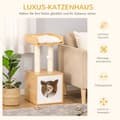 Miniatyrbillede 4 af 9: Kattekurv med Puder, 35x35x81 cm, Natur