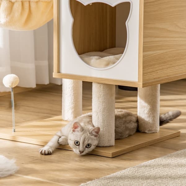 Katte træ, 48x40x126 cm, Beige
