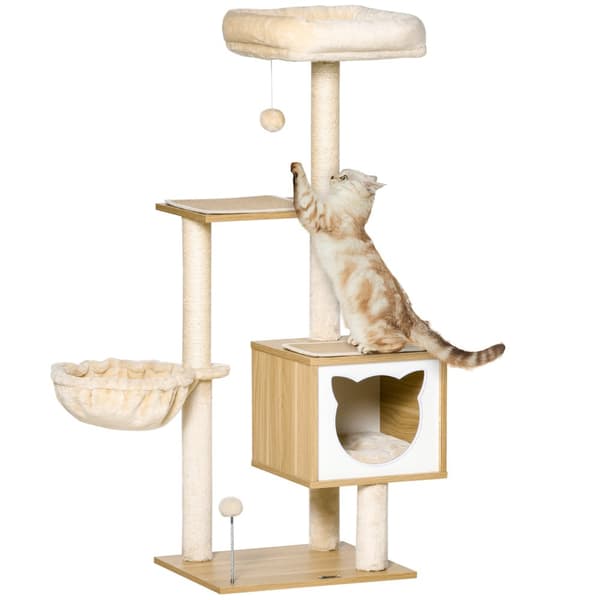 Katte træ, 48x40x126 cm, Beige