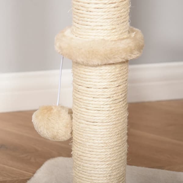 Kradsestolpe med Kattehule, D30-371, 48x40x100 cm, Beige