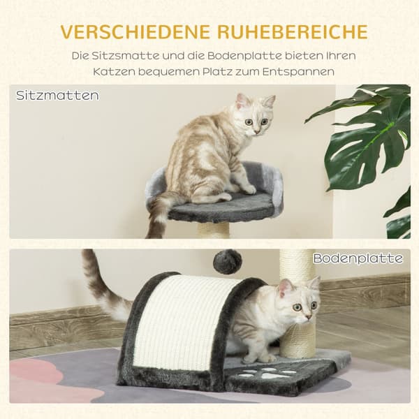 Kradsetræ til Katte, 35.5x37x46 cm, Grå