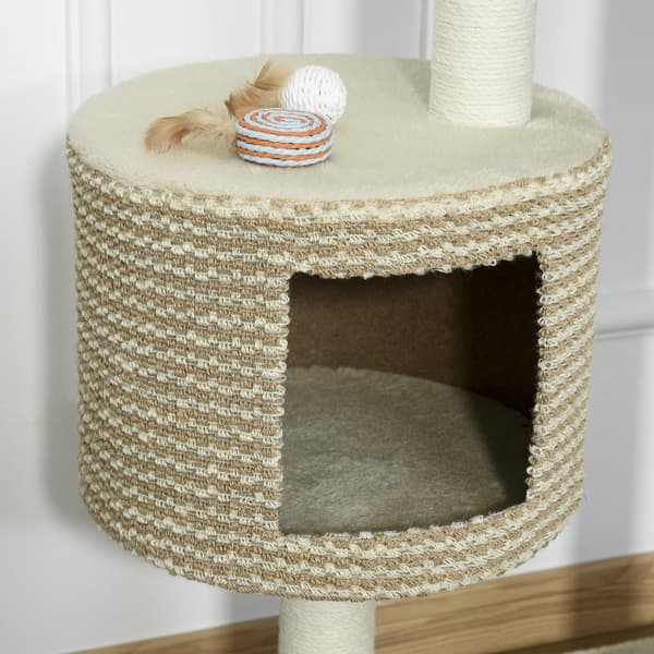 Kissan kiipeilypuu, 61x41x96 cm, Beige & Kahvi