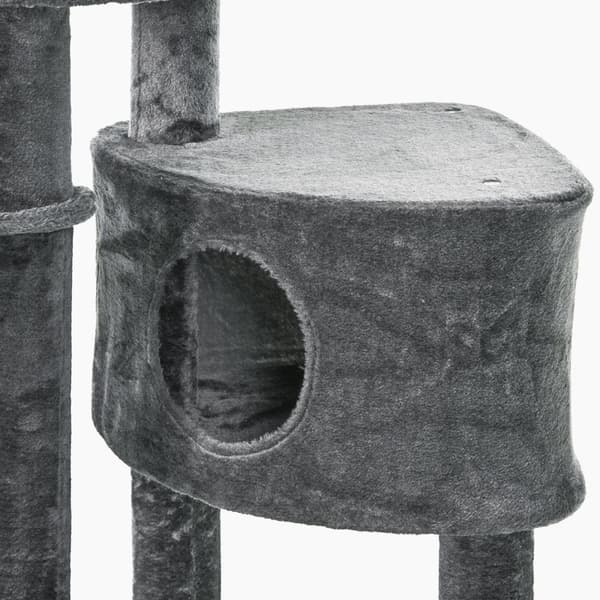 Kissapuu, 55x45x220-265 cm, Tummanharmaa