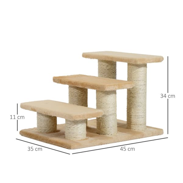 Kæledyrstrapper, D33-003, 45x35x34 cm, Creme