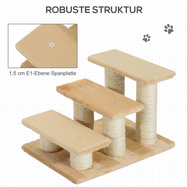 Kæledyrstrapper, D33-003, 45x35x34 cm, Creme