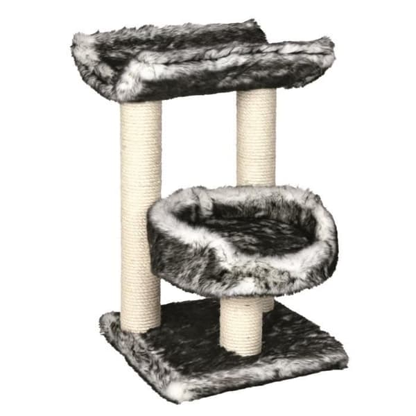 TRIXIE ISABA Klösträd - 62 cm - Svart/Vit - Plysch och naturlig sisal