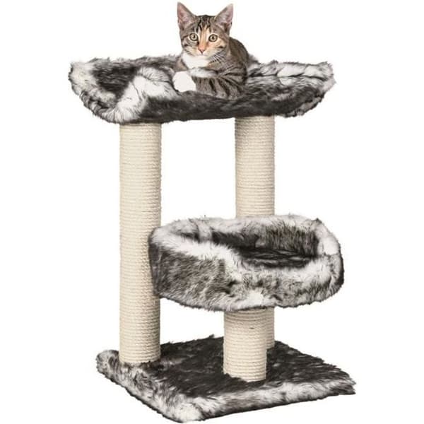 TRIXIE ISABA Klösträd - 62 cm - Svart/Vit - Plysch och naturlig sisal