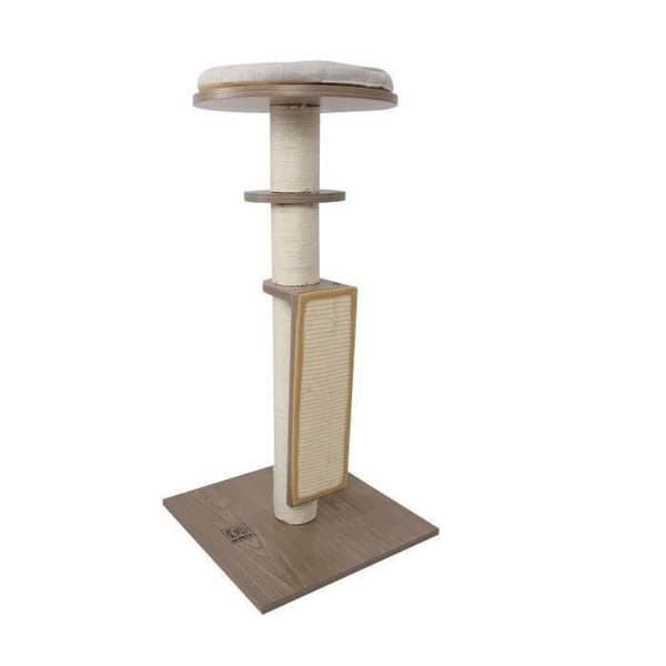 CatElite - Klösträ GEORGE II - 40 x 40 x 79 cm - MDF träplattform med sisalstolpe