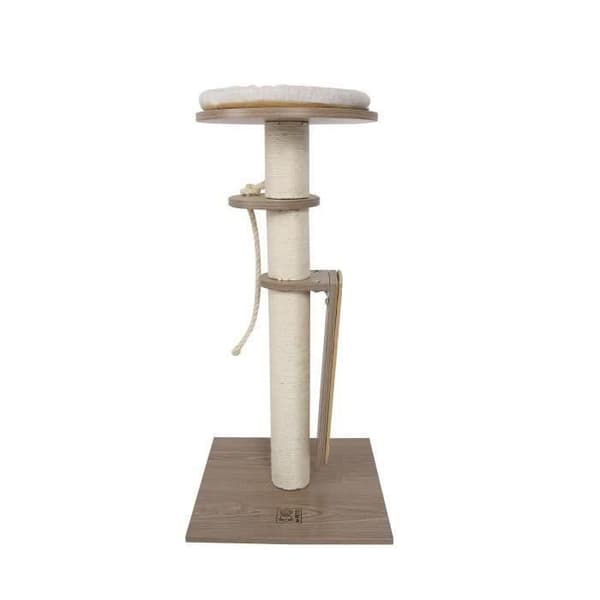 CatElite - Klösträ GEORGE II - 40 x 40 x 79 cm - MDF träplattform med sisalstolpe