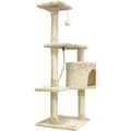 Pikkukuva 1 / 4: PALOMA Beige kissanpuu 40 x 40 x 114 cm - 3 tasoa, 1 köysi, 1 syvennys, raapimapuut