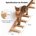 Miniatyrbild 2 av 4: Väggmonterad klättringshylla - FUKUMARU - Jute-klösträd - Trä - Inomhus - För katt