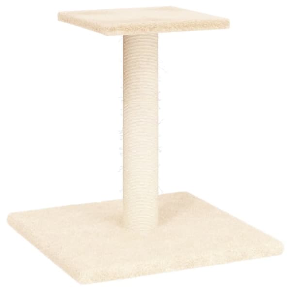 Klöspelare med plattform gräddvit 38 cm
