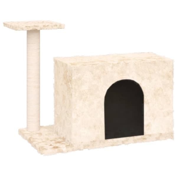 Klösträd med klöspelare sisal gräddvit 51 cm