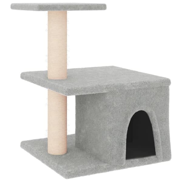 Klösträd med sisalpelare ljusgrå 48 cm