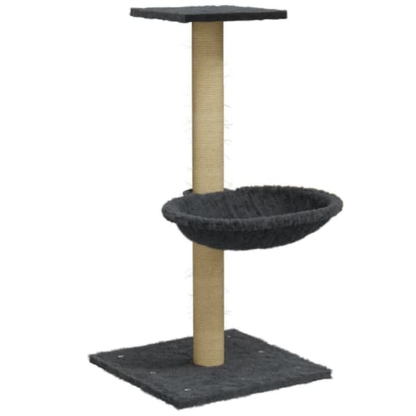 Klösträd med klöspelare sisal mörkgrå 74 cm