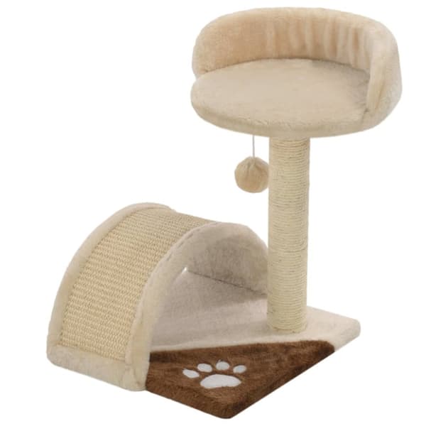 Klösträd med sisalpelare 40 cm beige och brun