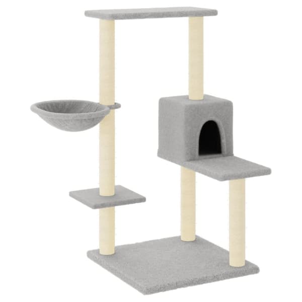 Klösträd med sisalpelare ljusgrå 95 cm