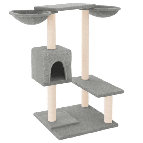 Katträd med klöspelare ljusgrå 82 cm