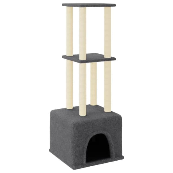 Klösträd med sisalpelare mörkgrå 133,5 cm