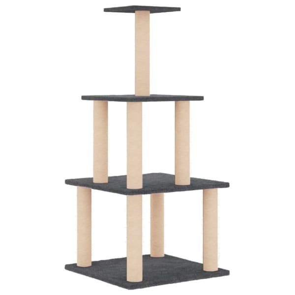 Klösträd med sisalpelare mörkgrå 111 cm