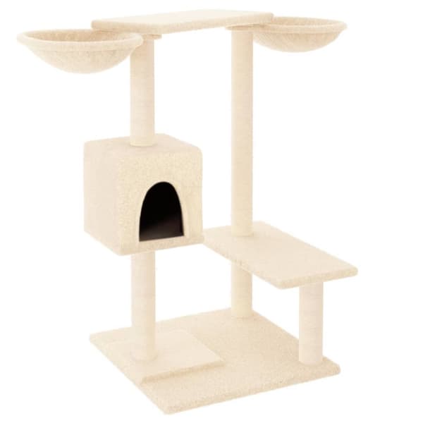 Katträd med klöspelare gräddvit 82 cm