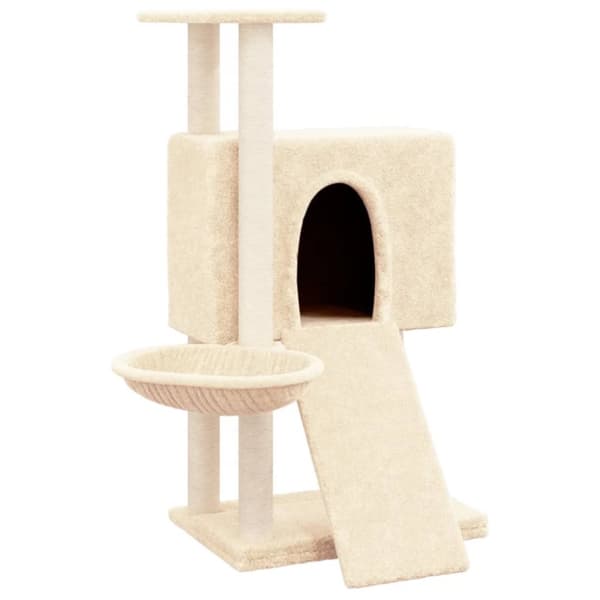 Katträd med klöspelare sisal gräddvit 96 cm