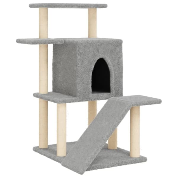 Klösträd med sisalpelare ljusgrå 97 cm