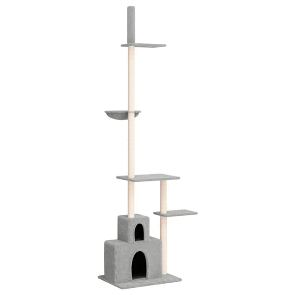 Golv-till-tak klösträd ljusgrå 250,5-276,5 cm
